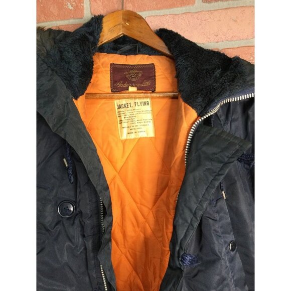 Vintage Anderson Little Arctic Parka Winter Snow Flying Jacket Hooded Pockets Me - Picture 2 of 9